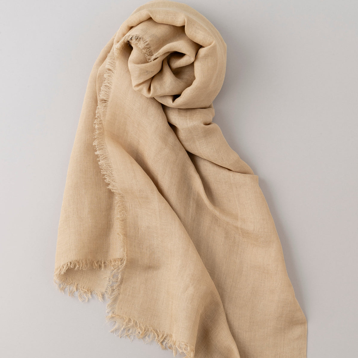 リネンシルクの大判ストール（ベージュ） – トモノテ by@主婦の友