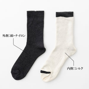 極暖シルク内側シルク2重編み靴下