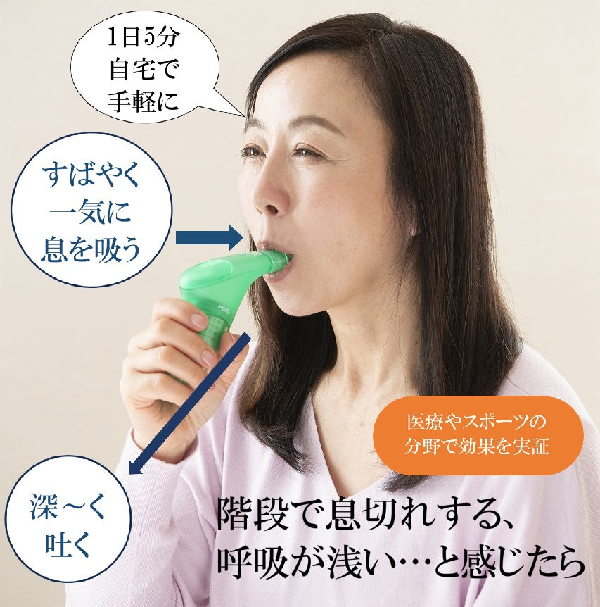 自宅で呼吸筋トレーニング パワーブリーズプラス　標準負荷タイプ
