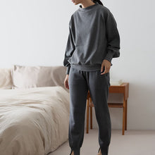 画像をギャラリービューアに読み込む, 肌側シルク100％ スウェットパンツ・裾スリット