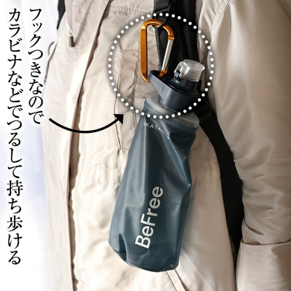 驚きの浄水ボトル！アウトドアにも防災にも　ビーフリーAC 1.0L ブルー