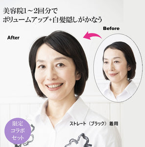 自然にボリュームアップウィッグストレートタイプ　ゆうゆう限定セット