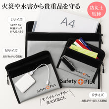 画像をギャラリービューアに読み込む, 防災用 耐火・耐水バッグS・M・Lセット