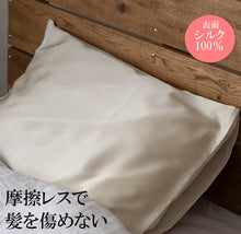 画像をギャラリービューアに読み込む, 寝ている間に髪や肌を潤す シルクサテンと綿の枕カバー