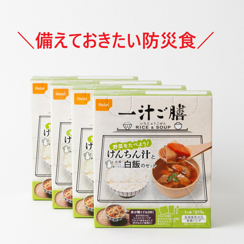 一汁ご膳　けんちん汁と白飯のセット４箱